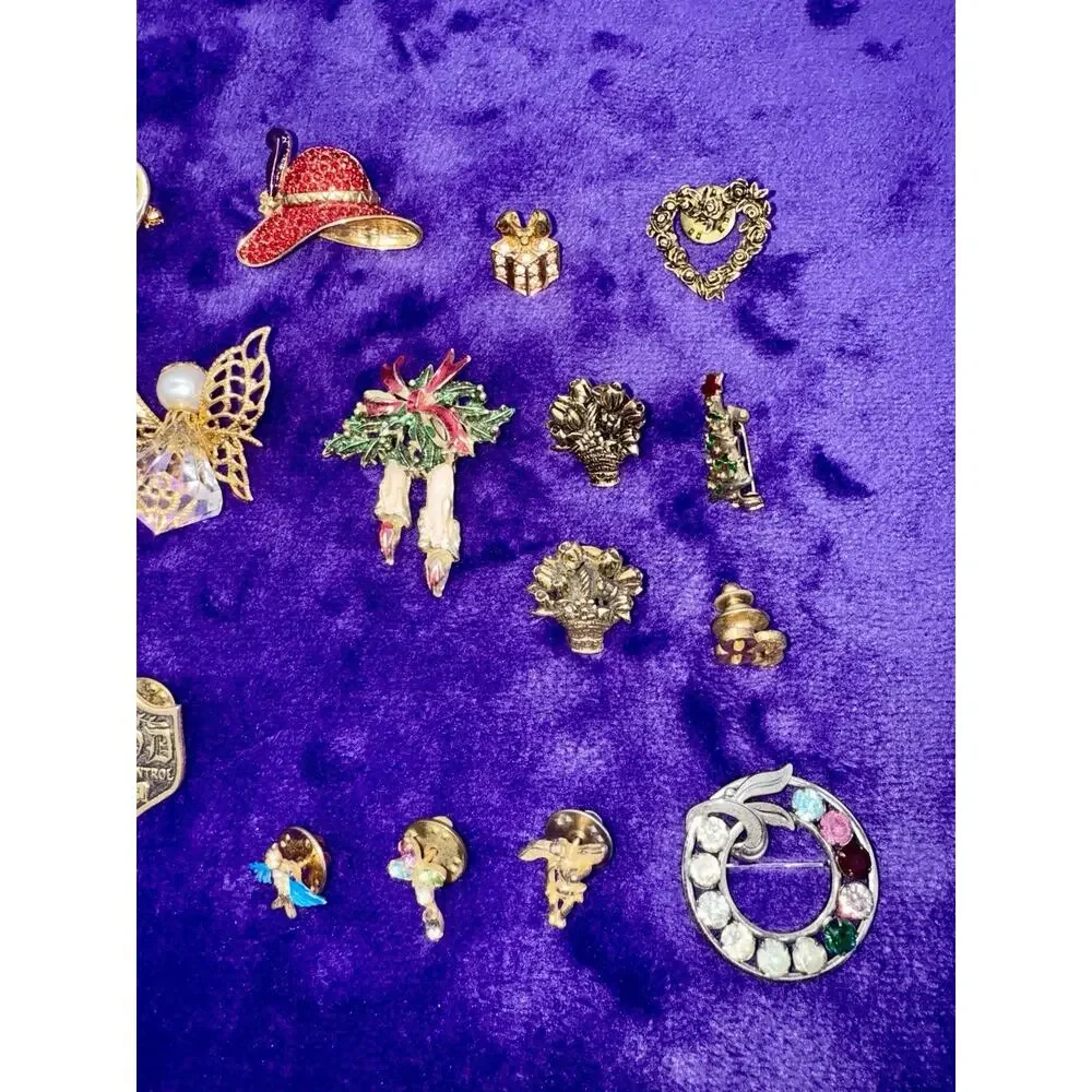 Vintage 1980s-2000s Pin Brooch Bundle Set Of 20 Van Dell And Random Brands